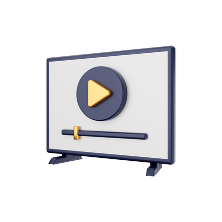 Smart Tv Video Player 3D Illustration