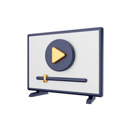 Smart Tv Video Player 3D Illustration