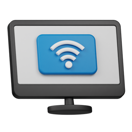 スマートテレビ Wi-Fi  3D Icon