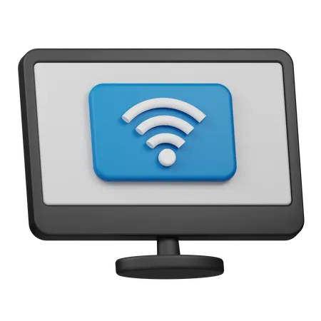 スマートテレビ Wi-Fi  3D Icon