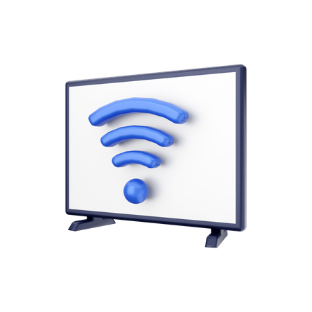 Smart Tv Wifi Connection  3D Illustration