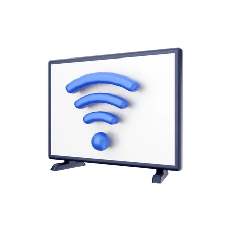 Smart Tv Wifi Connection 3D Illustration