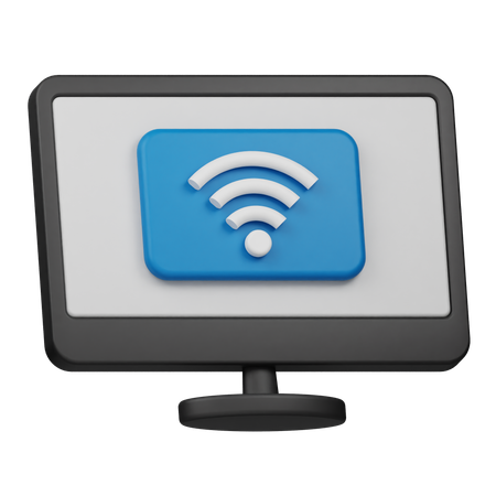 Smart-TV mit WLAN  3D Icon