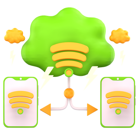 Smarte Verbindung  3D Icon