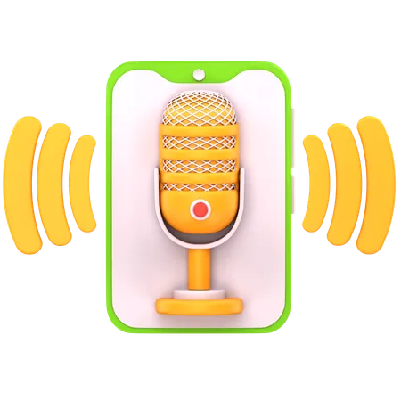 スマート音声アシスタント  3D Icon