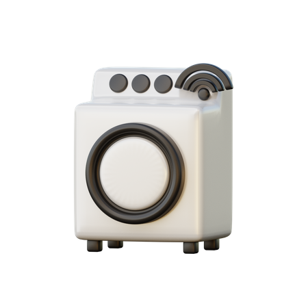 Smart Washing Machine 3D Illustration