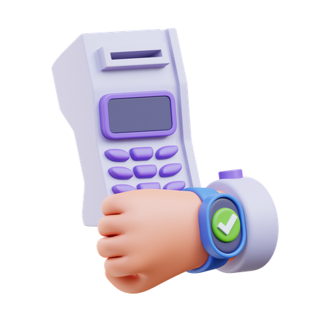 Smart Watch Payment Success  3D Icon