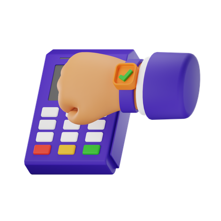 Smart Watch Payment Success  3D Icon