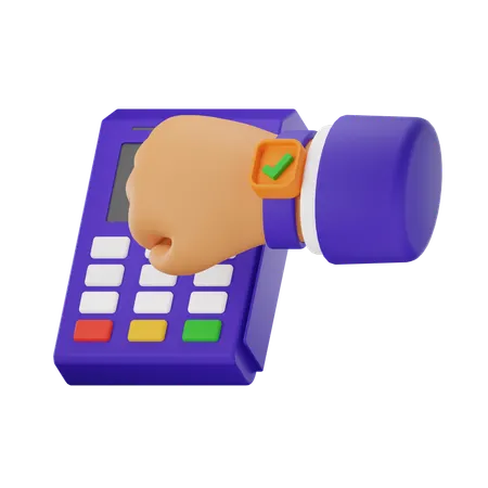 Smart Watch Payment Success  3D Icon