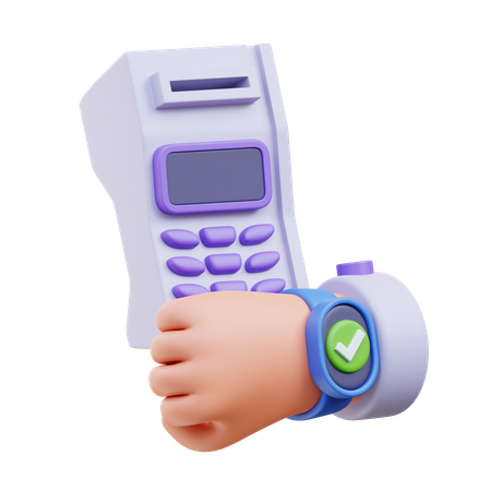 Smart Watch Payment Success  3D Icon
