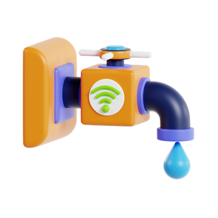 Smart Water Tap  3D Icon