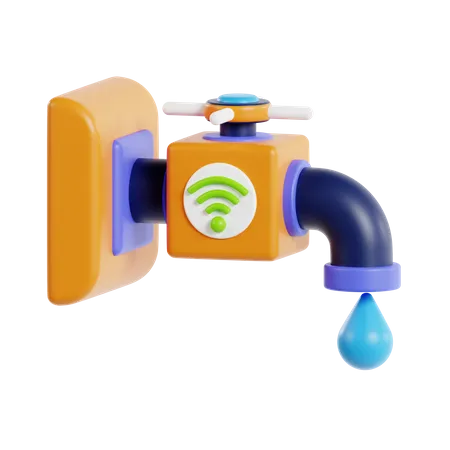 Smart Water Tap  3D Icon