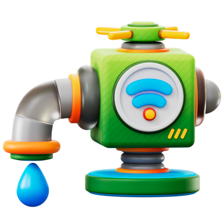 Smart Water Tap  3D Icon