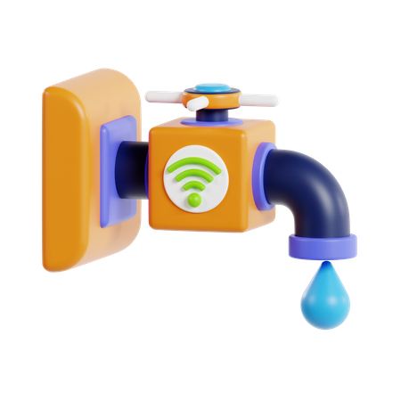 Smart Water Tap  3D Icon