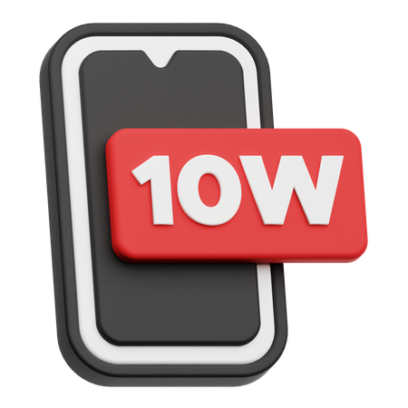 Smartphone 10 W  3D Icon