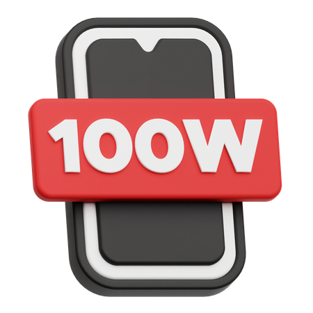 Smartphone 100 W  3D Icon