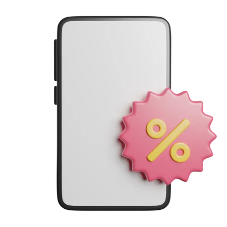 Smartphone Promo Discount 3D Icon