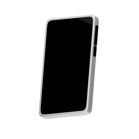 3 D Icon Black Smartphone With Blank Screen 3D Icon
