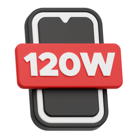 Smartphone 120 W  3D Icon