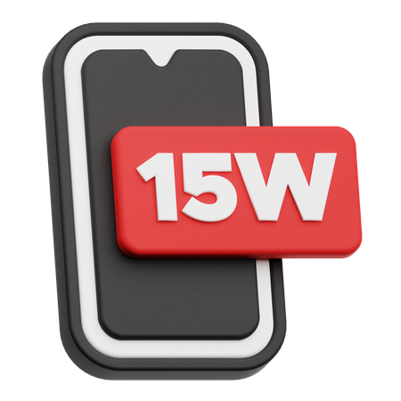 Smartphone 15 W  3D Icon