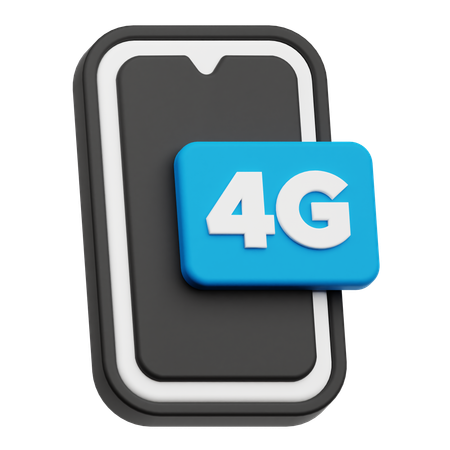 Smartphone 4 G  3D Icon