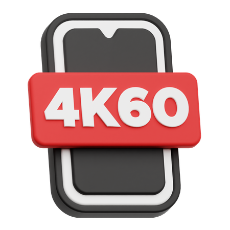 Smartphone 4 K 60  3D Icon