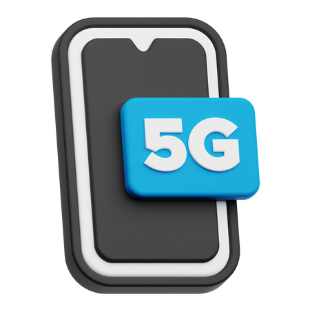 Smartphone 5 G  3D Icon