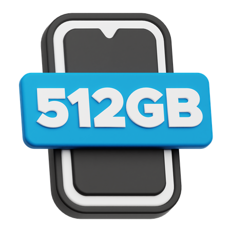 Smartphone 512 Gb  3D Icon