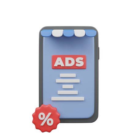 Smartphone Advertising  3D Icon