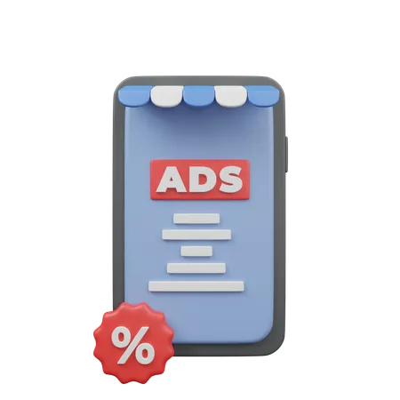 Smartphone Advertising  3D Icon