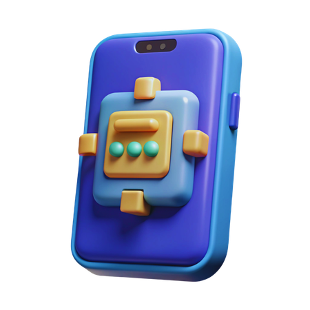 Smartphone Ai  3D Icon