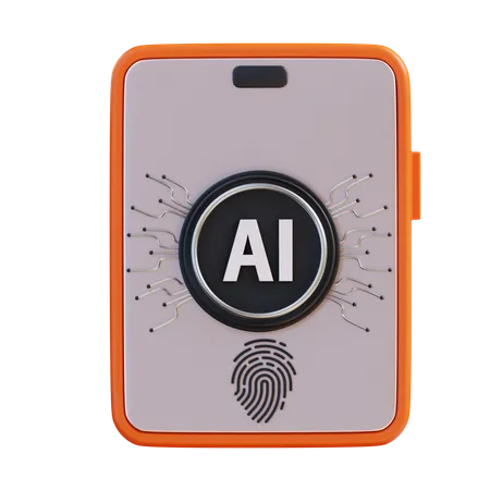 Smartphone Ai  3D Icon