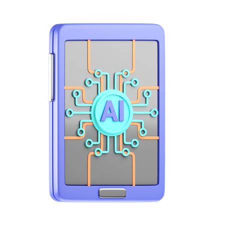 Smartphone Ai  3D Icon