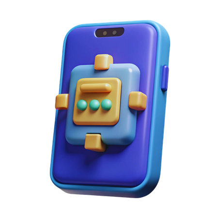 Smartphone Ai  3D Icon