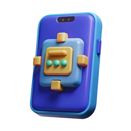 Smartphone Ai  3D Icon