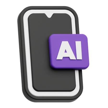 Smartphone Ai  3D Icon