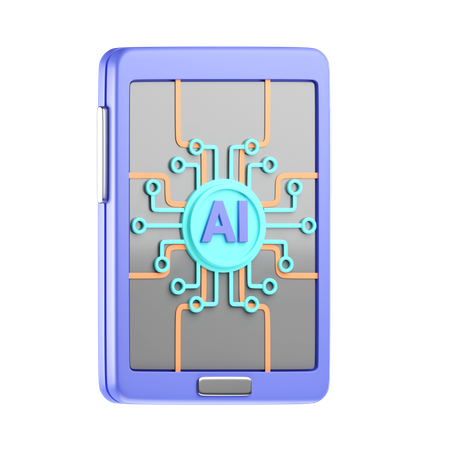 Smartphone Ai  3D Icon