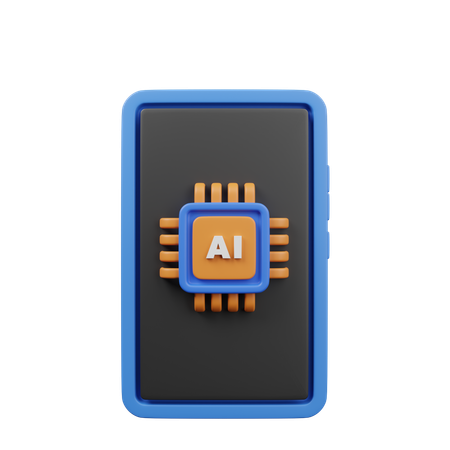 Smartphone Ai Chip  3D Icon