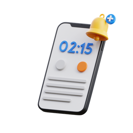 Smartphone Alarm 3D Icon