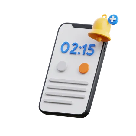 Smartphone Alarm 3D Icon