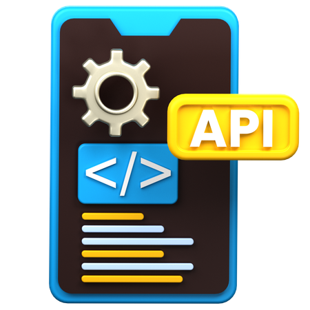Smartphone Api  3D Icon