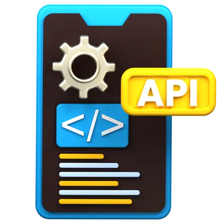 Smartphone Api  3D Icon