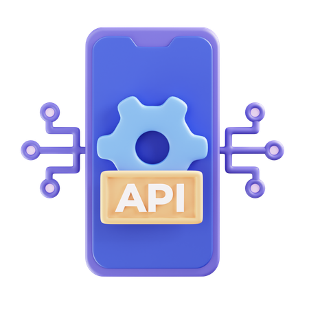 Smartphone Api  3D Icon