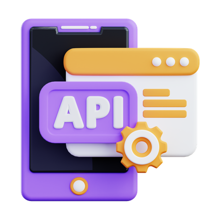 Smartphone Api  3D Icon