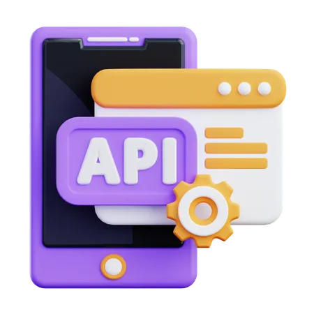 Smartphone Api  3D Icon