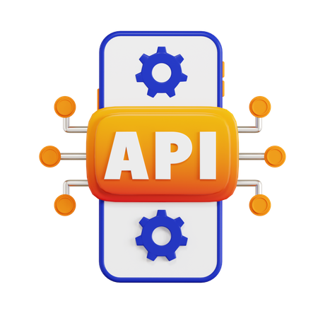 Smartphone Api  3D Icon