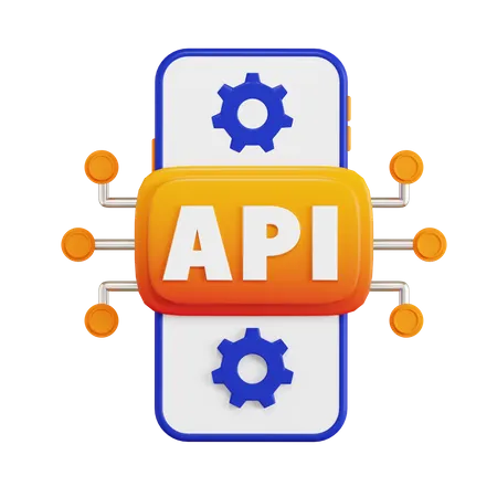 Smartphone Api  3D Icon