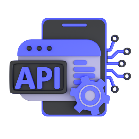 Smartphone Api  3D Icon