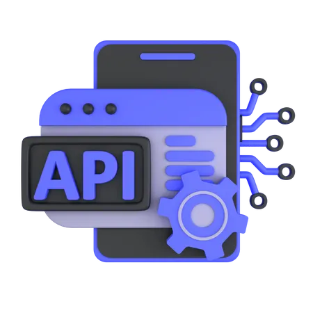 Smartphone Api  3D Icon