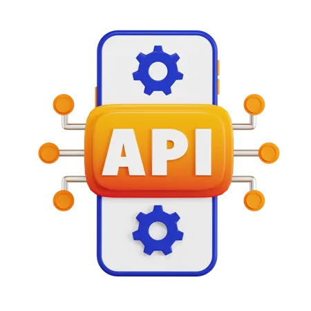 API pour smartphone  3D Icon